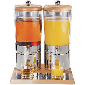 Paderno Distributore Succhi Lt 6X2 Inox/Faggio