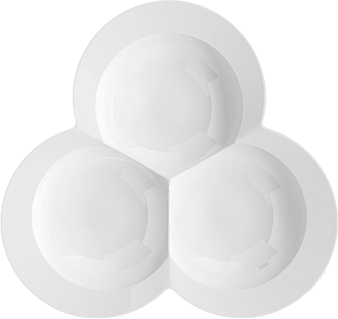 Costa Verde Eclipse Antipastiera 3 Scomparti Cm 26