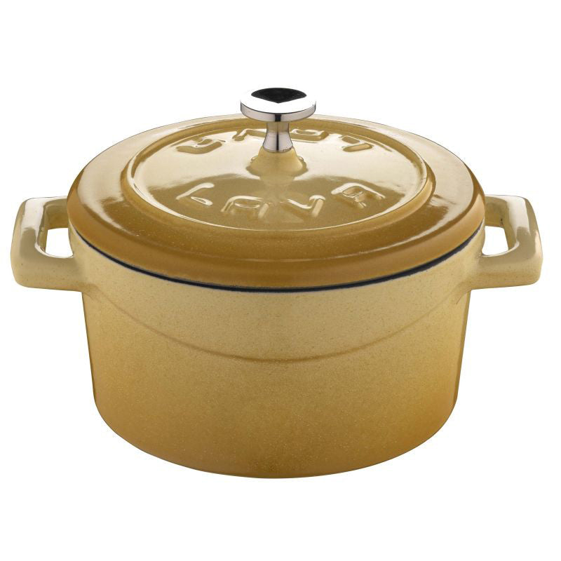 Paderno Folk Mini Casseruola Tonda Lt 0,35 In Ghisa Smaltata Giallo