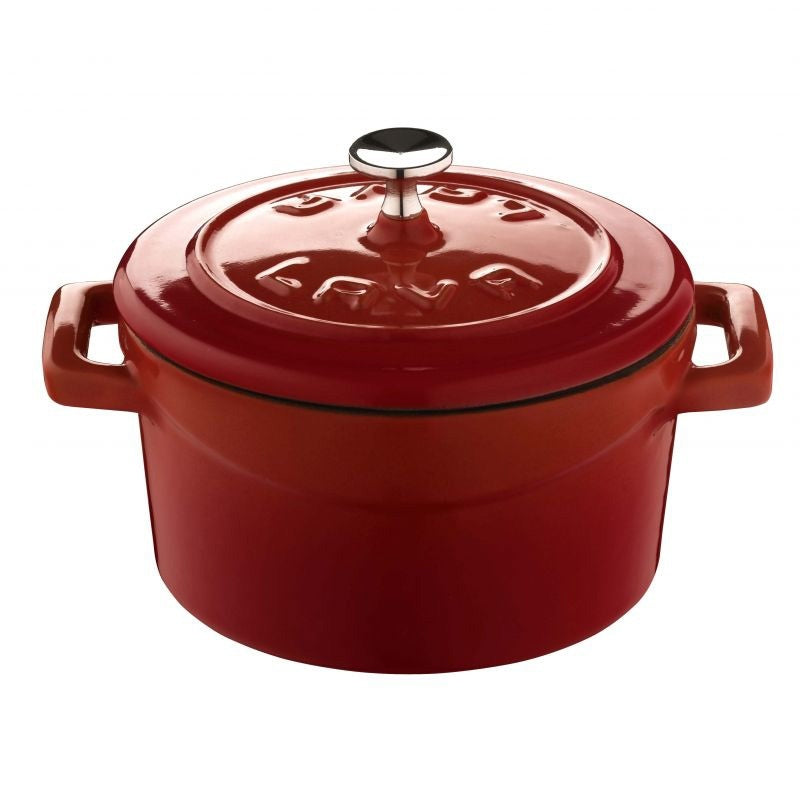 Paderno Folk Mini Casseruola Tonda Lt 0,35 In Ghisa Smaltata Rosso