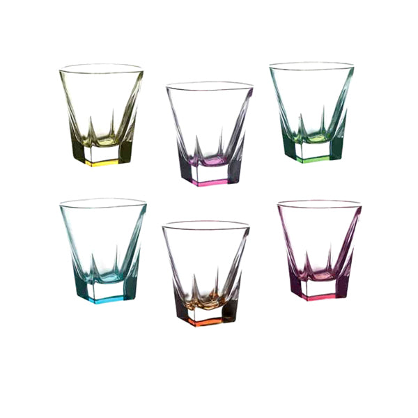 Rcr Cristalleria Italiana Fusion Color Set 6 Bicchieri Liquore 6 Cl Crystal Glass