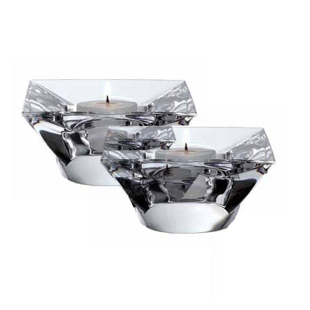 Rcr Cristalleria Italiana Fusion Portacandele Crystal Glass