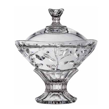 Rcr Cristalleria Italiana Laurus Scatola Dolci 180 Mm Crystal Glass