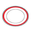 Royale Piatto Ovale Cm 28 Red Park