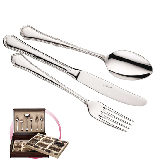 Pintinox Pinti Servizio Posate 126 Pz Settecento In Bauletto Legno