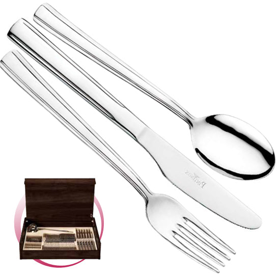 Pintinox Pinti Servizio Posate 24 Pz Aida In Bauletto Legno