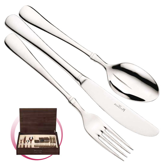 Pintinox Pinti Servizio Posate 24 Pz Bristol In Bauletto Legno