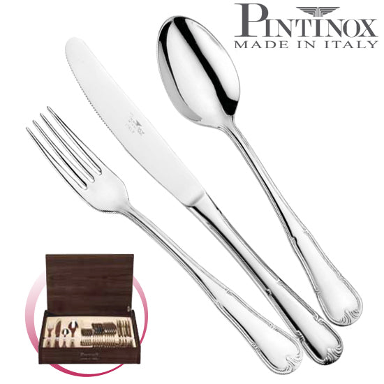 Pintinox Pinti Servizio Posate 24 Pz Expo In Bauletto Legno