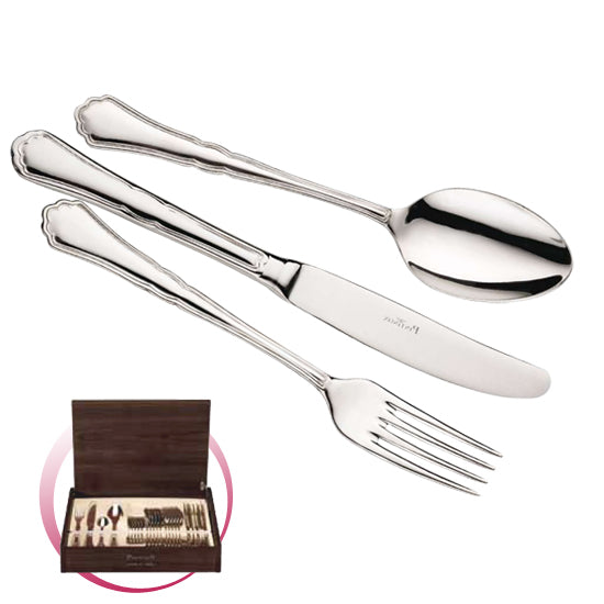 Pintinox Pinti Servizio Posate 24 Pz Settecento In Bauletto Legno