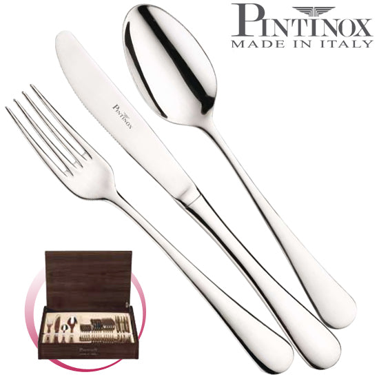 Pintinox Pinti Servizio Posate 24 Pz Stresa In Bauletto Legno