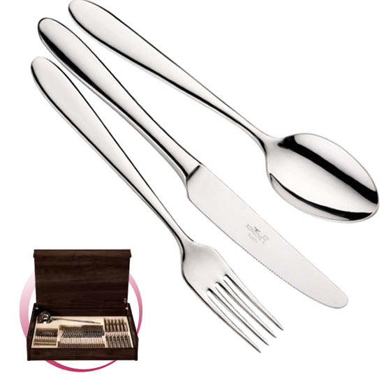 Pintinox Pinti Servizio Posate 49 Pz Ritz In Bauletto Legno