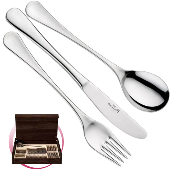 Pintinox Pinti Servizio Posate 49 Pz Solaris In Bauletto Legno