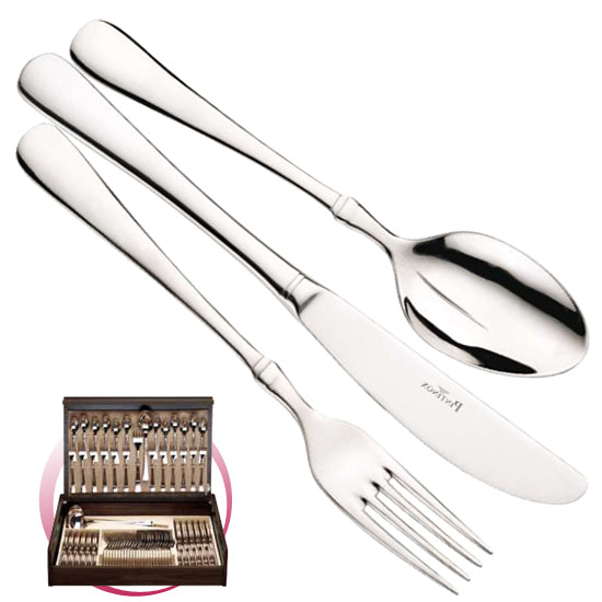 Pintinox Pinti Servizio Posate 75 Pz Bristol In Bauletto Legno