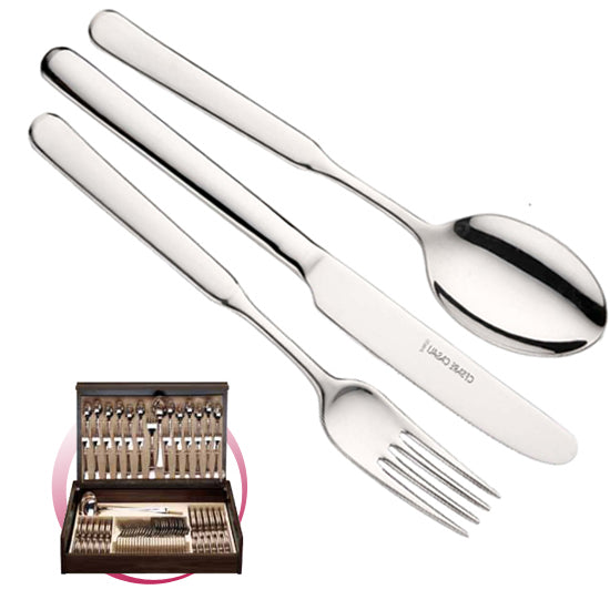 Pintinox Pinti Servizio Posate 75 Pz Casali In Bauletto Legno