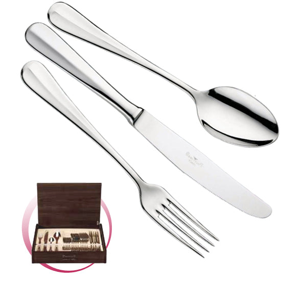 Pinti 1929 Pinti Set Posate Baguette 24 Pz In Bauletto Di Legno