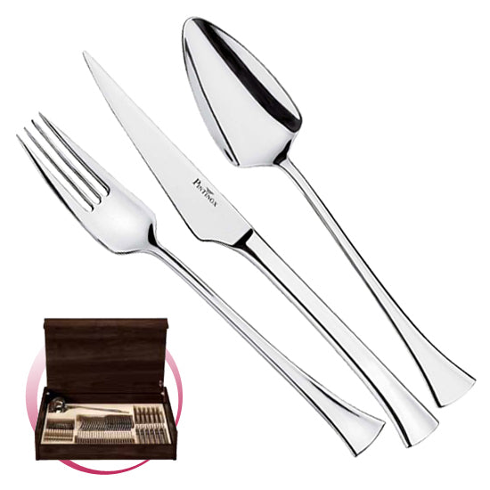 Pintinox Pinti Set Posate Liberty 49 Pz In Bauletto Di Legno