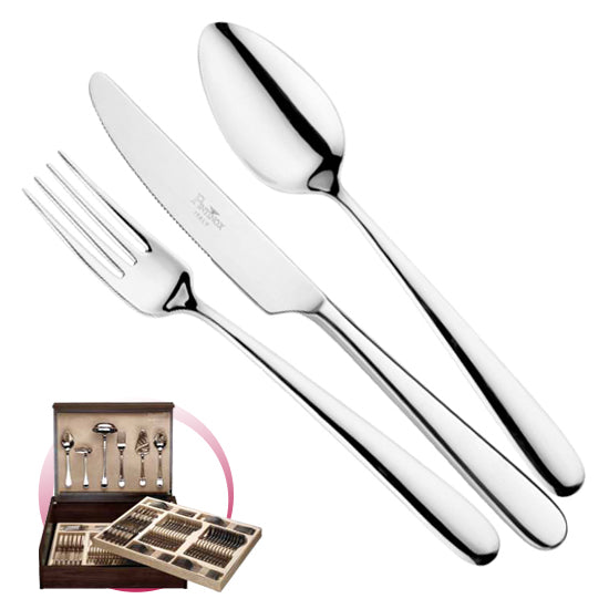 Pintinox Pinti Servizio Posate 126 Pz Savoy In Bauletto Legno