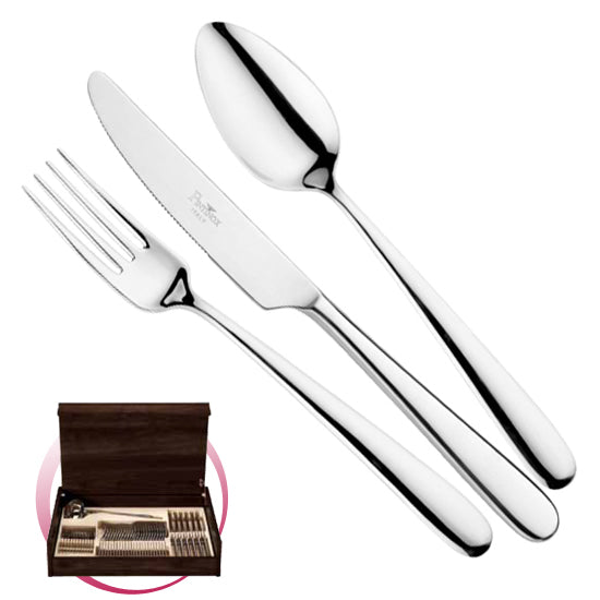 Pintinox Pinti Servizio Posate 49 Pz Savoy In Bauletto Legno