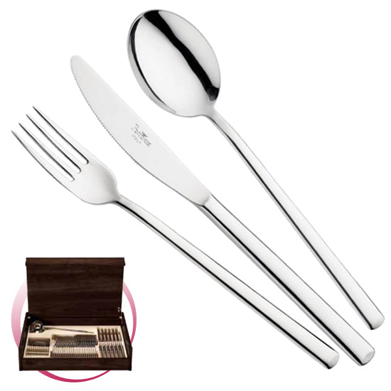 Pintinox Pinti Set Posate Synthesis 49 Pz In Bauletto Di Legno