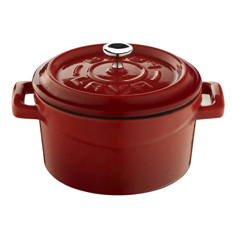 Paderno Trendy Mini Casseruola Tonda Lt 0,55 In Ghisa Smaltata Rosso