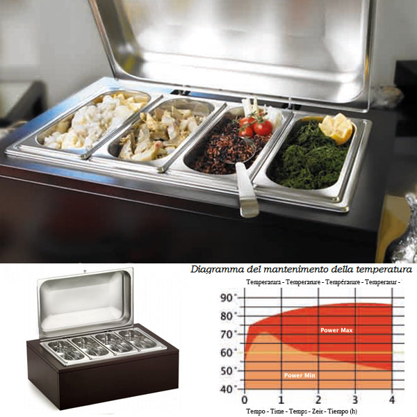 Pintinox Vassoio Verdure 4S Riscaldato