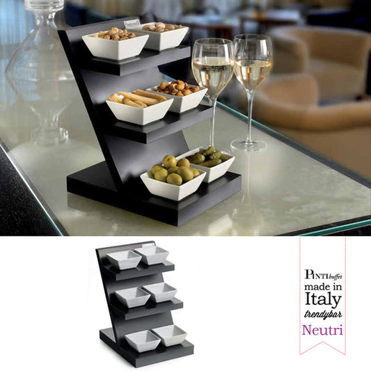 Pintinox Alzata 3 Piani Con 6 Ciotole