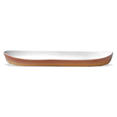 Royale Canoa In Porcellana Cm 52 Terracotta