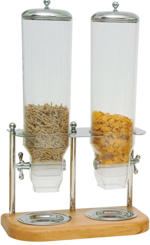 Piazza Distributore Cereali Doppio Lt 3X2 Inox/Legno