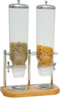 Piazza Distributore Cereali Doppio Lt 3X2 Inox/Legno
