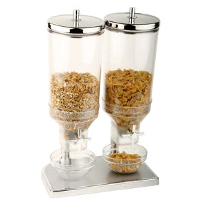 Paderno Distributore Cereali Doppio Lt 4,5X2 Inox