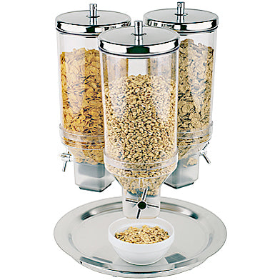 Paderno Distributore Cereali Triplo Lt 4,5X3 Inox