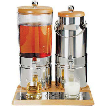 Paderno Distributore Succhi E Latte Lt 5+6 Inox/Faggio