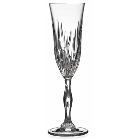 Rcr Cristalleria Italiana Fire Set 6 Calici Flute Champagne 20,7 Cl Crystal Glass