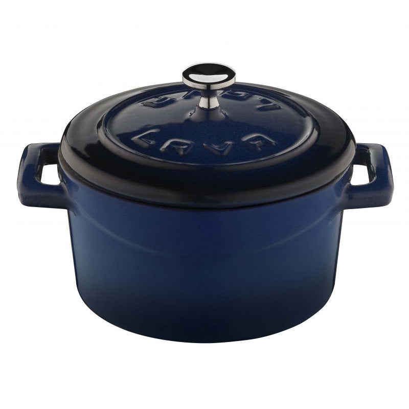 Paderno Folk Mini Casseruola Tonda Lt 0,35 In Ghisa Smaltata Blu