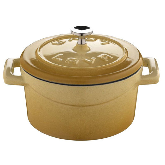 Paderno Folk Mini Casseruola Tonda Lt 0,35 In Ghisa Smaltata Giallo