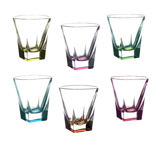 Rcr Cristalleria Italiana Fusion Color Set 6 Bicchieri Dof Acqua 27 Cl Crystal Glass