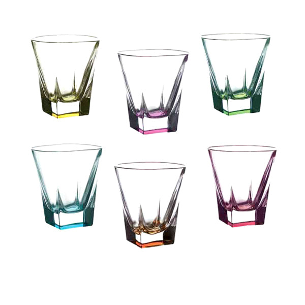 Rcr Cristalleria Italiana Fusion Color Set 6 Bicchieri Of Vino 20 Cl Crystal Glass