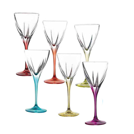Rcr Cristalleria Italiana Fusion Color Set 6 Calici Liquore 7 Cl Crystal Glass