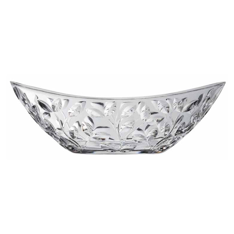 Rcr Cristalleria Italiana Laurus Centrotavola Ovale Crystal Glass