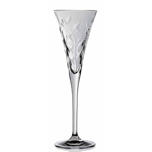 Rcr Cristalleria Italiana Laurus Set 6 Calici Flute Champagne 12 Cl Crystal Glass