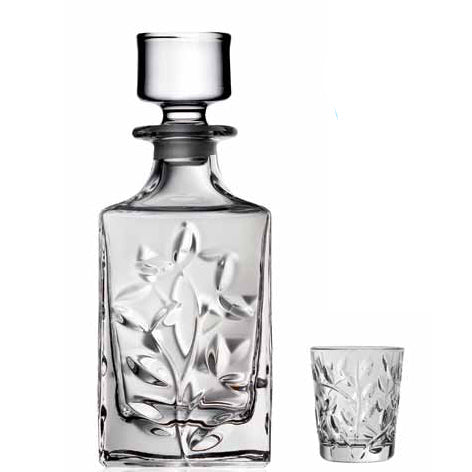 Rcr Cristalleria Italiana Laurus Set Liquore 7/Pz Crystal Glass