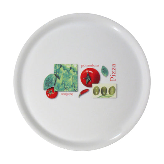 Saturnia Napoli Piatto Pizza Decorato Cm 31