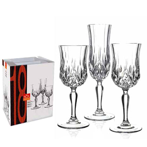 Rcr Cristalleria Italiana Opera Set Calici 18/Pz Crystal Glass