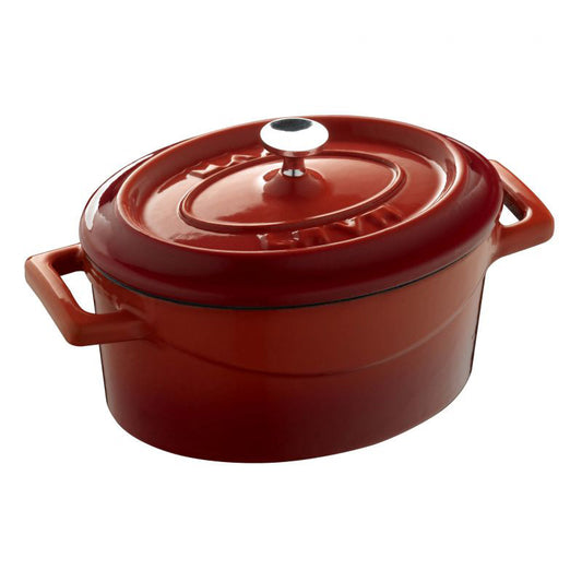 Paderno Paderno Miniature Casseruola Ovale In Ghisa Lt 0,42 Cm 12X9 Rossa