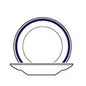 Royale Piatto Fondo Cm 22,5 Blue Park