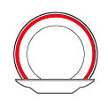 Royale Piatto Fondo Cm 22,5 Red Park