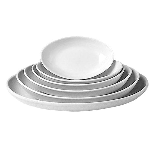 Royale Piatto Ovale Fondo Barchetta Cm 24 Bianco