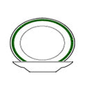 Royale Piatto Ovale Fondo Cm 28 Green Park