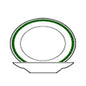 Royale Piatto Ovale Fondo Cm 33 Green Park