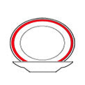 Royale Piatto Ovale Fondo Cm 33 Red Park
